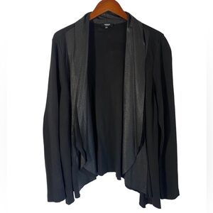 Premise Studio Open Cardigan XL Stretch Tone on Tone Animal Print Panels.